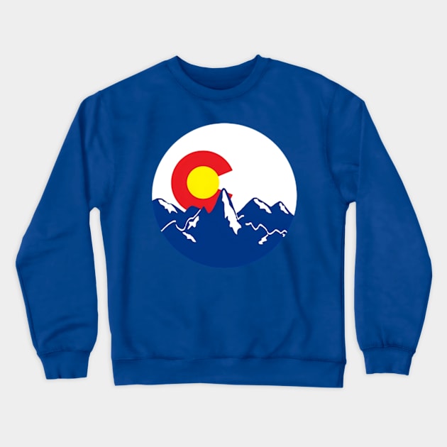 Colorado State Flag Crewneck Sweatshirt by Rogue Clone